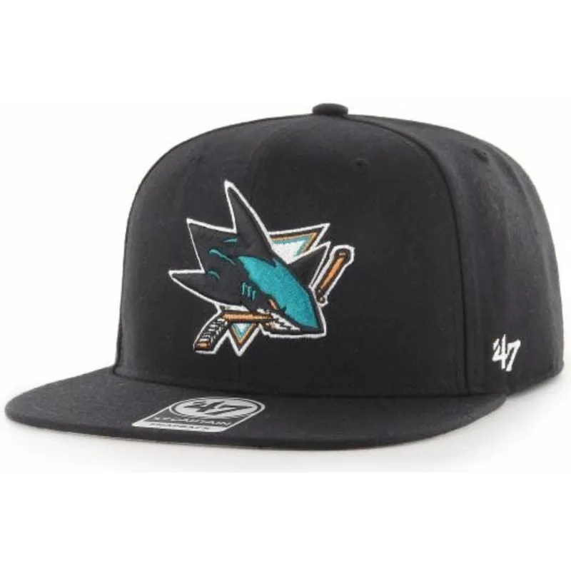 sapkak-lapos-fekete-snapback-captain-no-shot-san-jose-sharks-nhl-47-brand