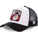 capslab-disney-pete-pata-palo-pet2-schwarz-weiss-trucker-kappe