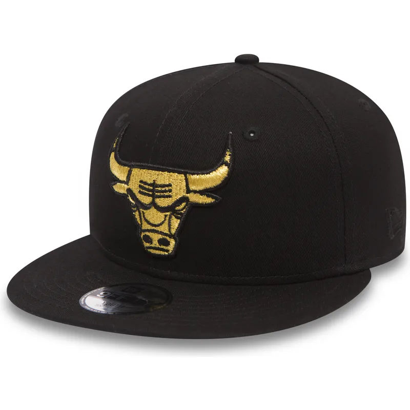 sapkak-lapos-fekete-snapback-gyereknek-oro-9fifty-golden-chicago-bulls-nba-new-era