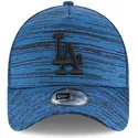 los-angeles-dodgers-mlb-9forty-a-frame-engineered-fit-blaue-verstellbare-kappe-mit-schwarzem-logo-von-new-era