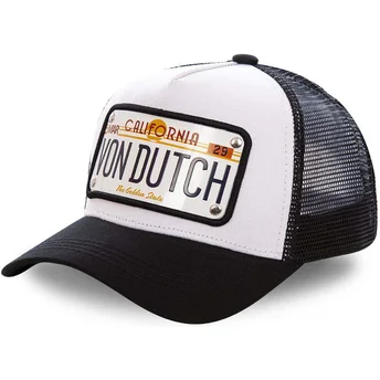 Sapkák ívelt fehér állítható placa California CAL1 Von Dutch