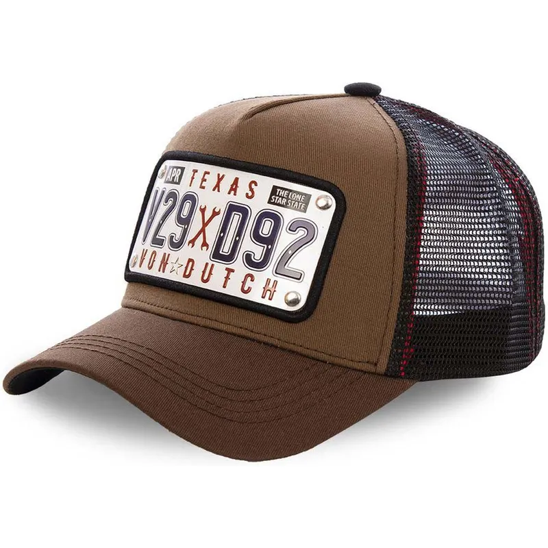 sapkak-ivelt-barna-allithato-placa-texas-tex1-von-dutch