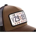 von-dutch-braune-trucker-kappe-mit-texas-plakette-tex1