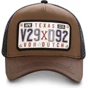 von-dutch-braune-trucker-kappe-mit-texas-plakette-tex1