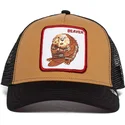 goorin-bros-two-beavers-braune-und-schwarze-trucker-kappe-biber