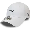 9forty-seasonal-nyc-weisse-verstellbare-kappe-mit-gebogenem-schirm-von-new-era