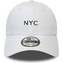9forty-seasonal-nyc-weisse-verstellbare-kappe-mit-gebogenem-schirm-von-new-era