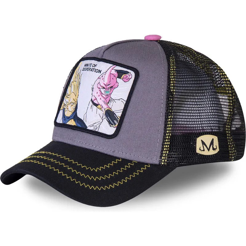 sapkak-ivelt-szurke-snapback-minute-of-desperation-des1-vegeta-vs-kid-buu-dragon-ball-capslab