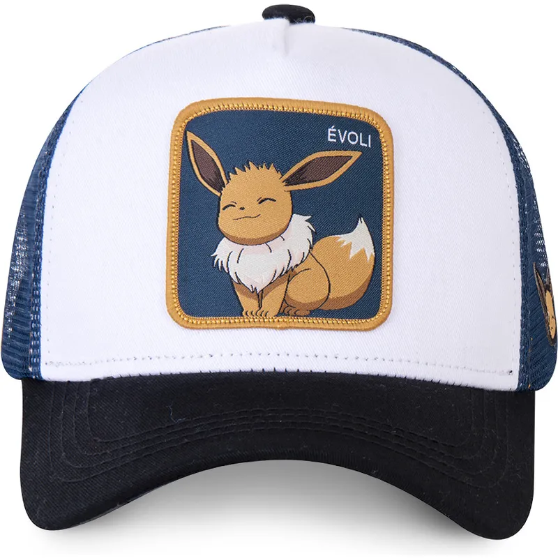 sapkak-ivelt-feher-snapback-evo3-eevee-pokemon-capslab