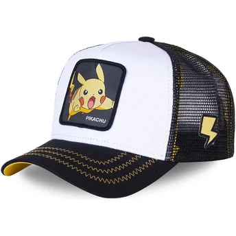 Trucker-Cap weiß und schwarz Pikachu PIK5 Pokémon von Capslab