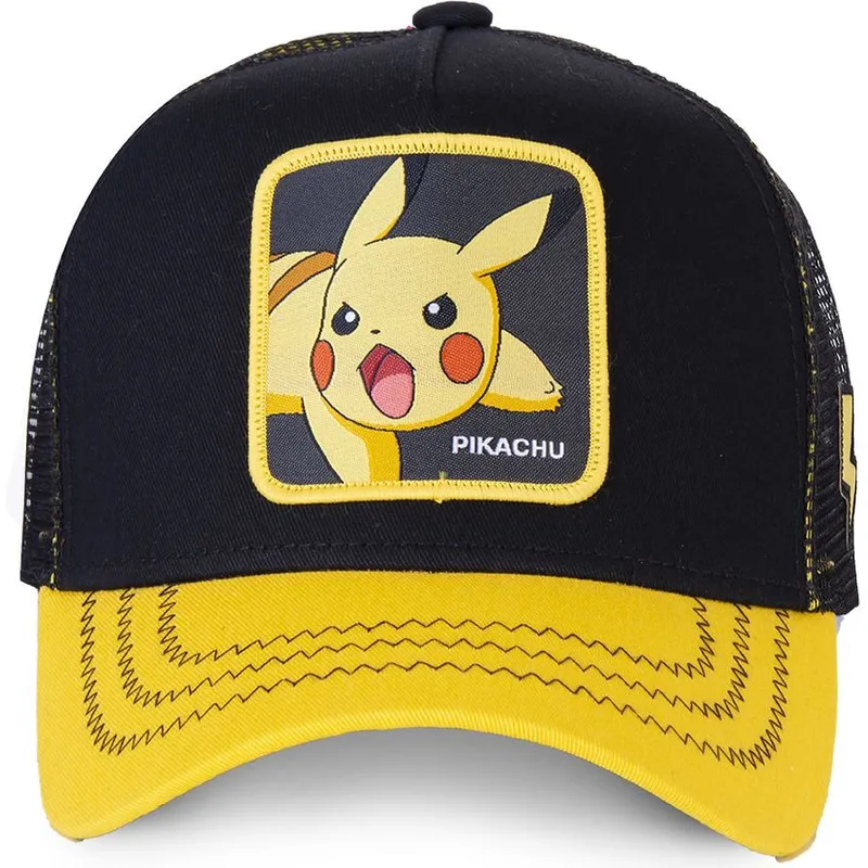 schwarze-und-gelbe-trucker-kappe-pikachu-pik6-pokemon-von-capslab