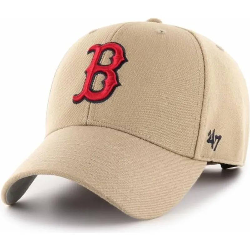 sapkak-ivelt-khaki-snapback-ajustable-mvp-boston-red-sox-mlb-47-brand
