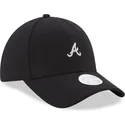 9forty-melton-verstellbare-schwarze-kappe-atlanta-braves-mlb-von-new-era