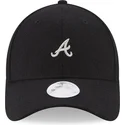 9forty-melton-verstellbare-schwarze-kappe-atlanta-braves-mlb-von-new-era