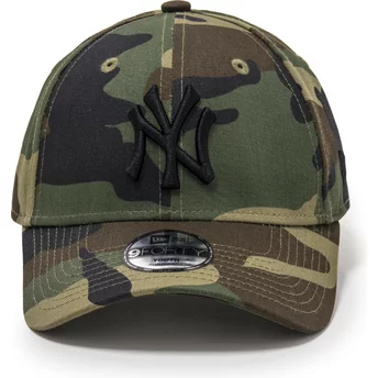 New Era Curved Brim Youth 9FORTY League Essential New York Yankees MLB Camouflage Adjustable Cap
