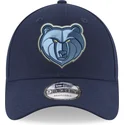 blaue-verstellbare-curved-cap-9forty-the-league-der-memphis-grizzlies-nba-von-new-era