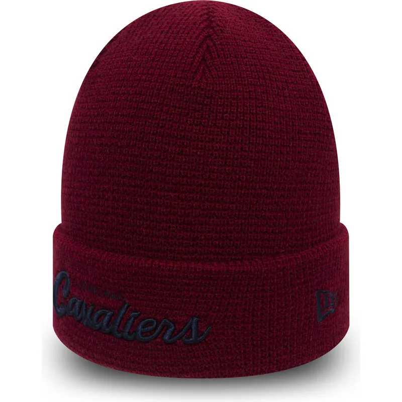 rote-cleveland-cavaliers-nba-cuff-knit-waffle-mutze-von-new-era