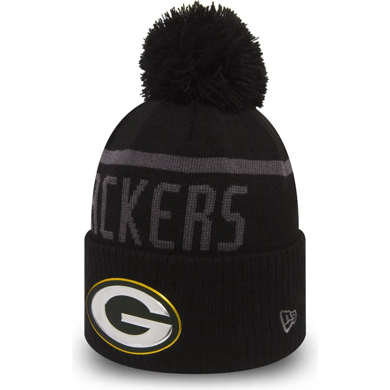 sapkak-pompon-fekete-cuff-knit-coll-green-bay-packers-nfl-new-era