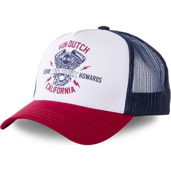 Sapkák ívelt fehér snapback MOTBLU Von Dutch