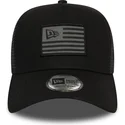 schwarze-und-graue-a-frame-flag-trucker-kappe-von-new-era