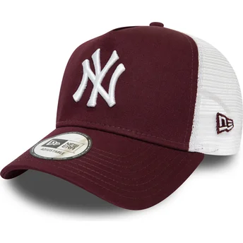 new-era-new-york-yankees-mlb-essential-a-frame-trucker-cap-in-bordeaux-und-weiss
