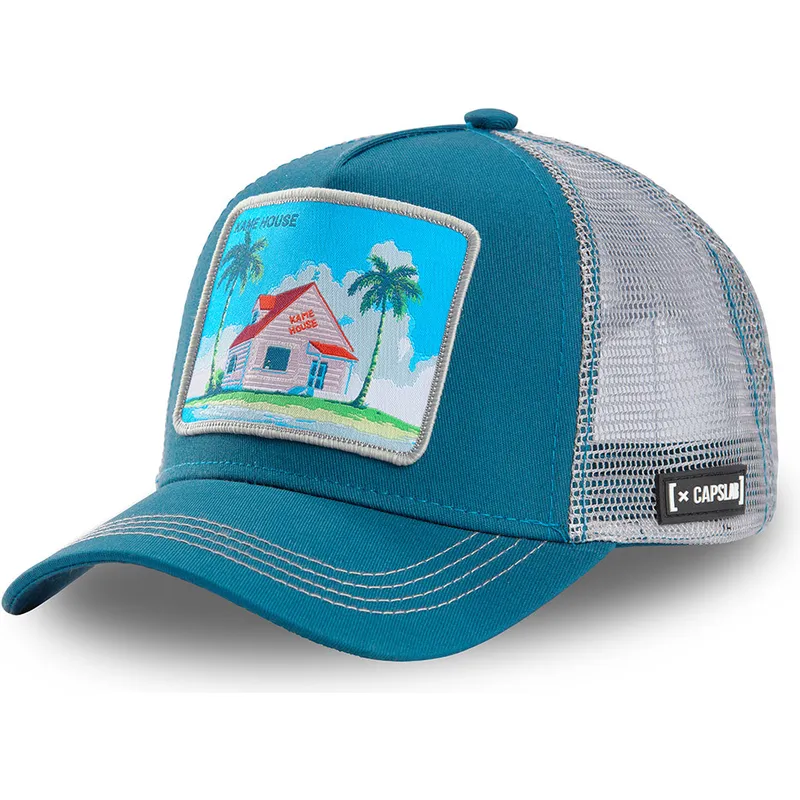 blaue-und-graue-kame-house-hou3-dragon-ball-trucker-cap-von-capslab