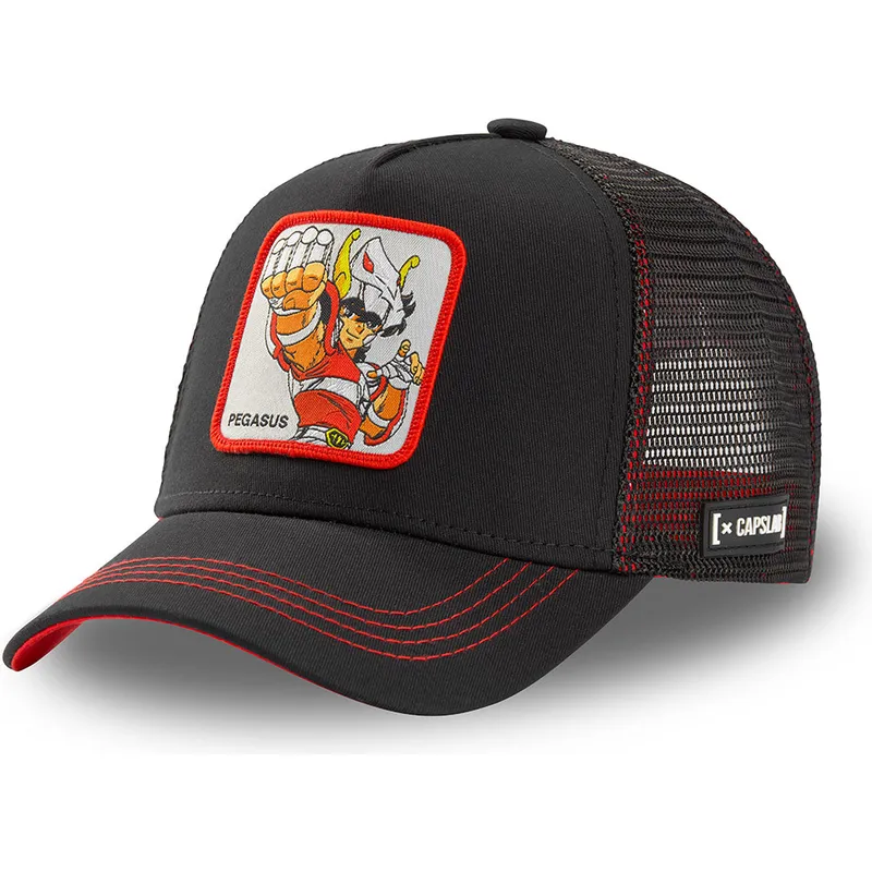 schwarze-trucker-kappe-seiya-pegasus-peg3-saint-seiya-die-ritter-des-zodiac-von-capslab