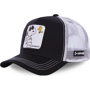 Gorra trucker svart och vit Snoopy Joe Cool NAW1 Peanuts från Capslab