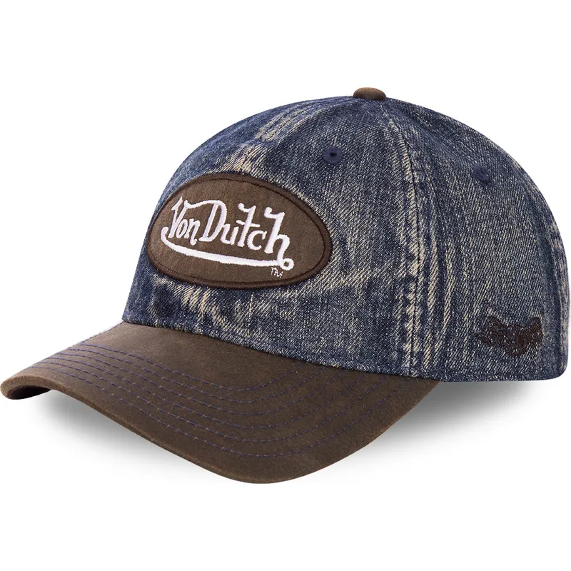 verstellbare-blaue-cowboy-und-braune-gebogene-kappe-jean1-von-von-dutch