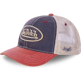 Von Dutch MAC2 marinblå, vit och röd truckerkeps