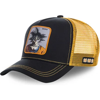Schwarze und orangefarbene Trucker-Kappe für Kinder Son Goku KID_GOKB Dragon Ball von Capslab