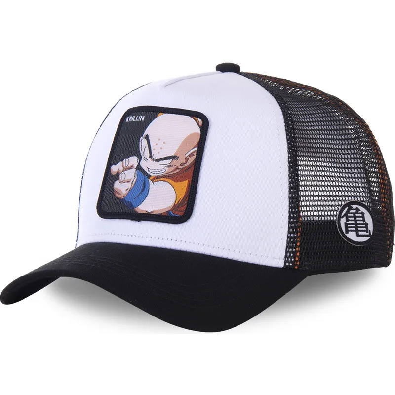 capslab-dragon-ball-krillin-kidkri-schwarz-weisse-trucker-kappe-fur-jungen