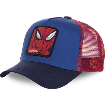 blaue-und-rote-trucker-kappe-fur-jungen-spider-man-kidspi1-marvel-comics-von-capslab