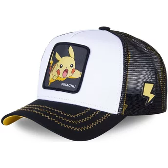 Capslab Youth Pikachu KID_PIK5 Pokémon White and Black Trucker Hat