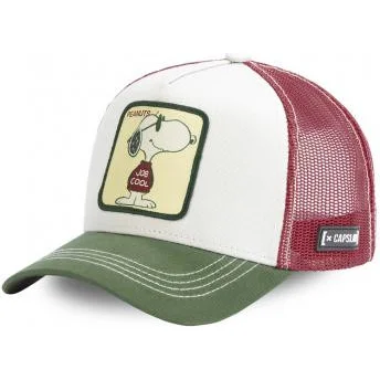 Sapkák ívelt fehér snapback marrón Joe Cool JOE Snoopy Földimogyoró Capslab