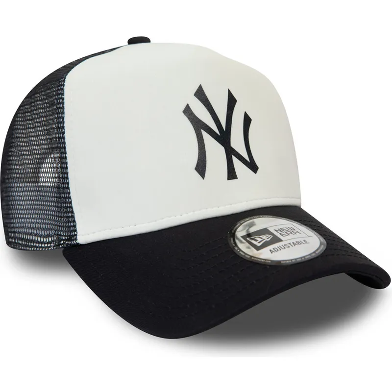 trucker-cap-weiss-und-marineblau-team-colour-block-a-frame-von-new-york-yankees-mlb-von-new-era