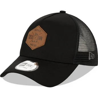 Svart truckerkeps A Frame 9FORTY Heritage Patch från New Era