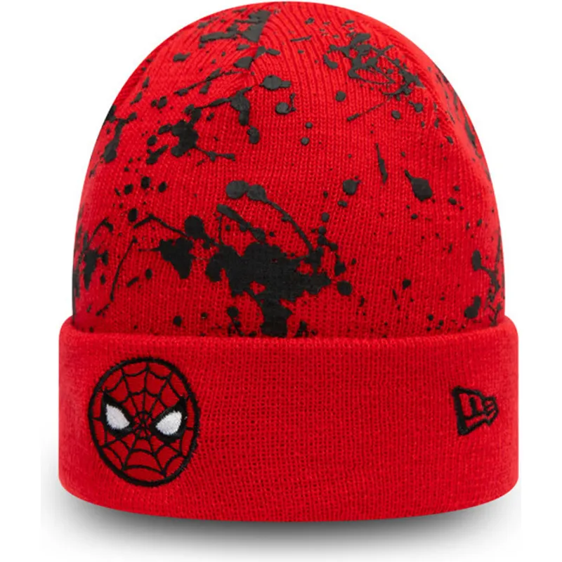 sapkak-piros-gyereknek-cuff-knit-paint-splat-new-era