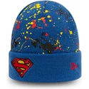 sapkak-kek-gyereknek-cuff-knit-paint-splat-superman-dc-comics-new-era