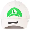 weisse-snapback-kappe-mit-gebogenem-schirm-luigi-icon-super-mario-bros-von-difuzed