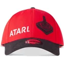 difuzed-curved-brim-logo-and-joystick-atari-red-and-black-adjustable-cap