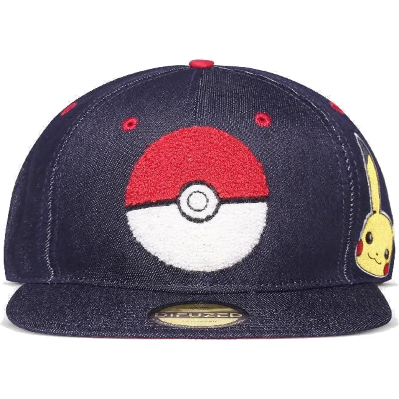sapkak-lapos-kek-snapback-vaquero-pikachu-difuzed