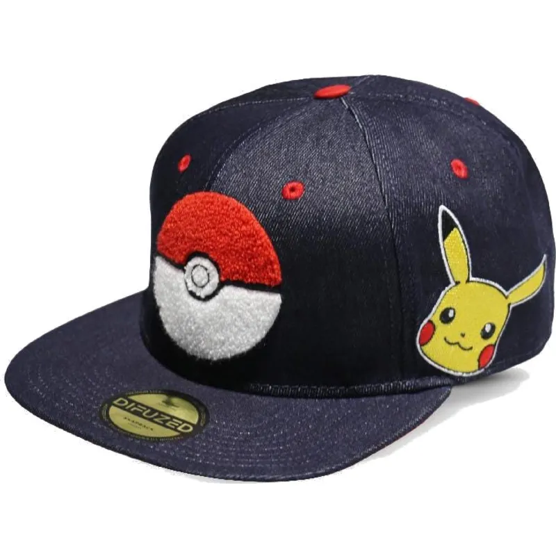 sapkak-lapos-kek-snapback-vaquero-pikachu-difuzed