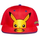 difuzed-flat-brim-youth-pikachu-pokemon-red-snapback-cap