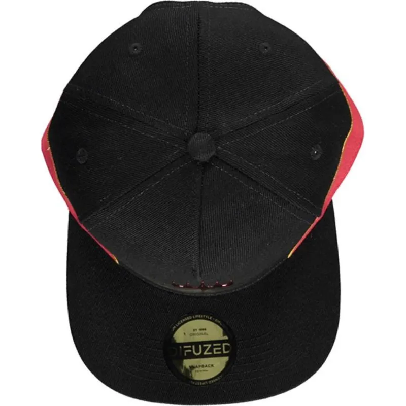 schwarze-und-rote-snapback-flatcap-chandra-magic-the-gathering-von-difuzed