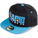 schwarze-und-blaue-snapback-kappe-mario-here-we-go-sommer-olympiade-super-mario-bros-von-difuzed