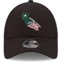 new-era-curved-brim-9forty-us-state-california-republic-black-adjustable-cap