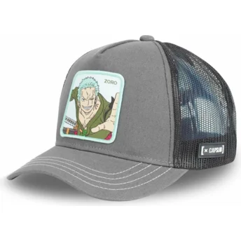 Sapkák ívelt szürke snapback ZOR1 Roronoa Zoro One Piece Capslab