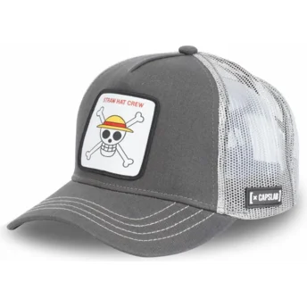 Sapkák ívelt szürke snapback Straw Hat Pirates SKU1 One Piece Szalmakalap Kalózok One Piece Capslab