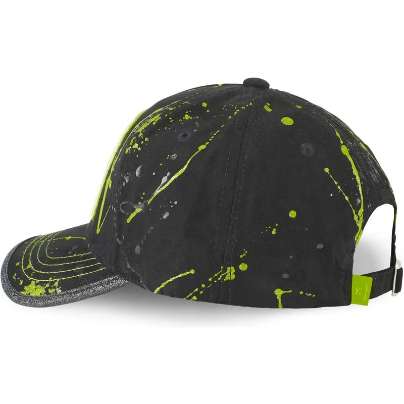 schwarze-und-grune-verstellbare-curved-cap-tag-ric-rick-und-morty-von-capslab